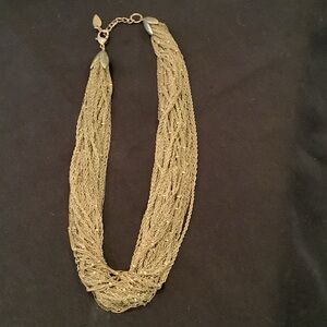 Coldwater Creek Gold-Tone Multistrand Braided Necklace